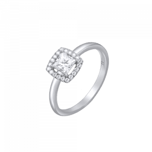 18ct White Gold Princess Cut Diamond Ring csbedford
